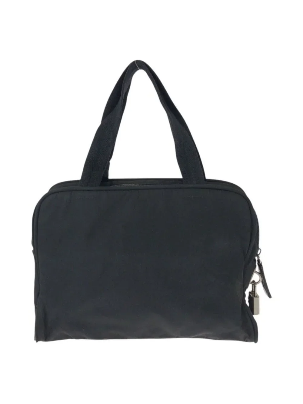 Prada Tessuto Black Silver Nylon Handbag